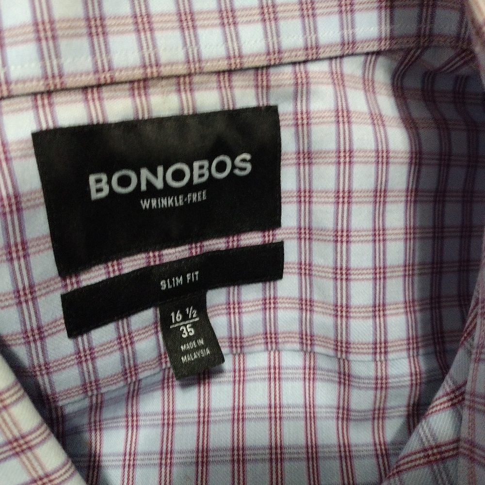 Bonobos Checkered Button Down Shirt - image 2